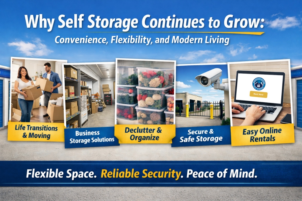 Why Self Storage Continues to Grow: Convenience, Flexibility, and Modern Living